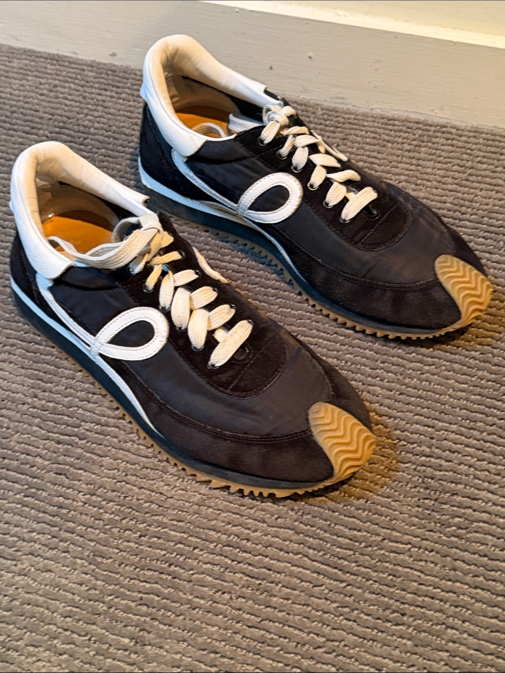 Authentic Loewe Flow Runner Suede and Leather Sneaker